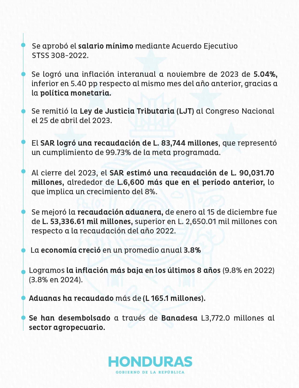Logros 2022-2024 del Gobierno del Socialismo Democrático en lo Económico