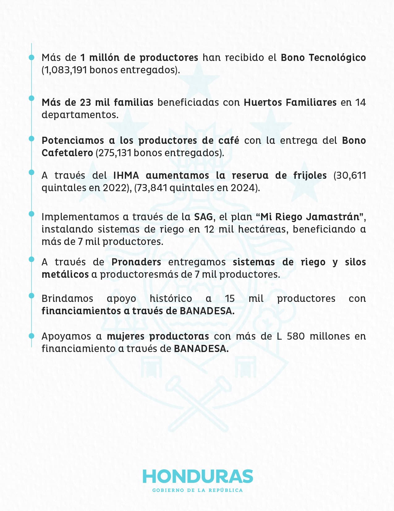 Logros 2022-2024 del Gobierno del Socialismo Democrático en Producción y Agricultura