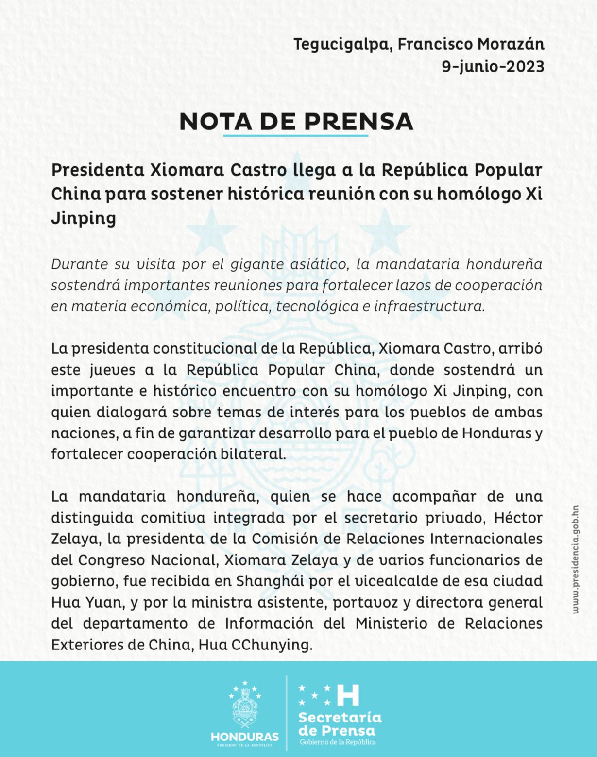 En el marco de su visita oficial a China la presidenta Castro visita el Banco de Desarrollo en BRICS y el Instituto de Investigación Huawei